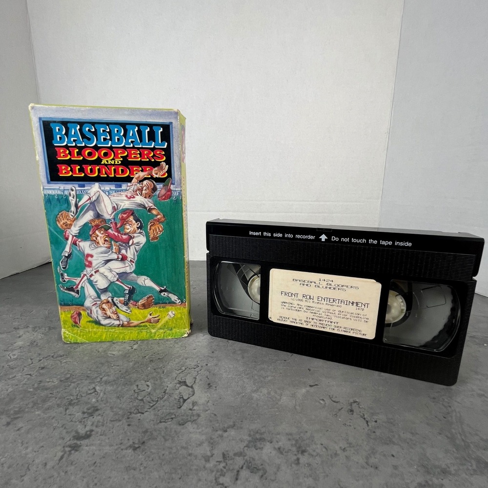 Baseball Bloopers and Blunders VHS Front Row Entertainment 1995 Sports Comedy
